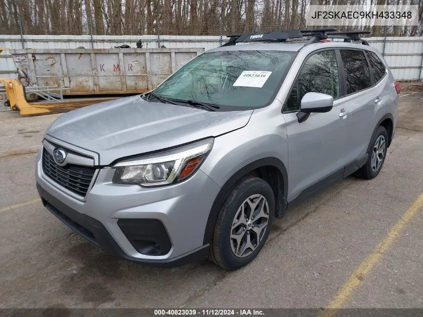 2019 Subaru Forester Premium VIN: JF2SKAEC9KH433348 Lot: 40823039