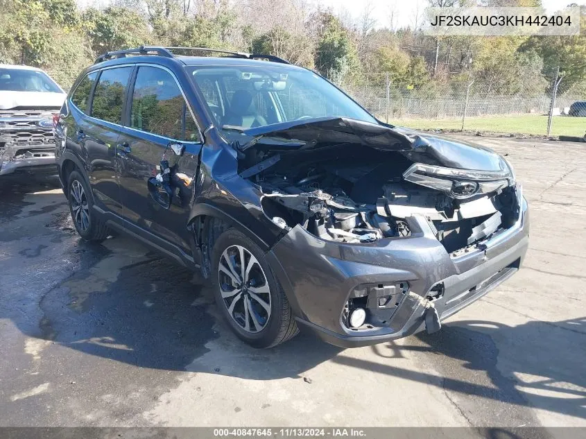 2019 Subaru Forester Limited VIN: JF2SKAUC3KH442404 Lot: 40847645