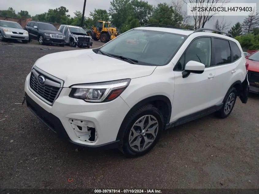 2020 Subaru Forester Premium VIN: JF2SKAGC3LH479403 Lot: 39797914