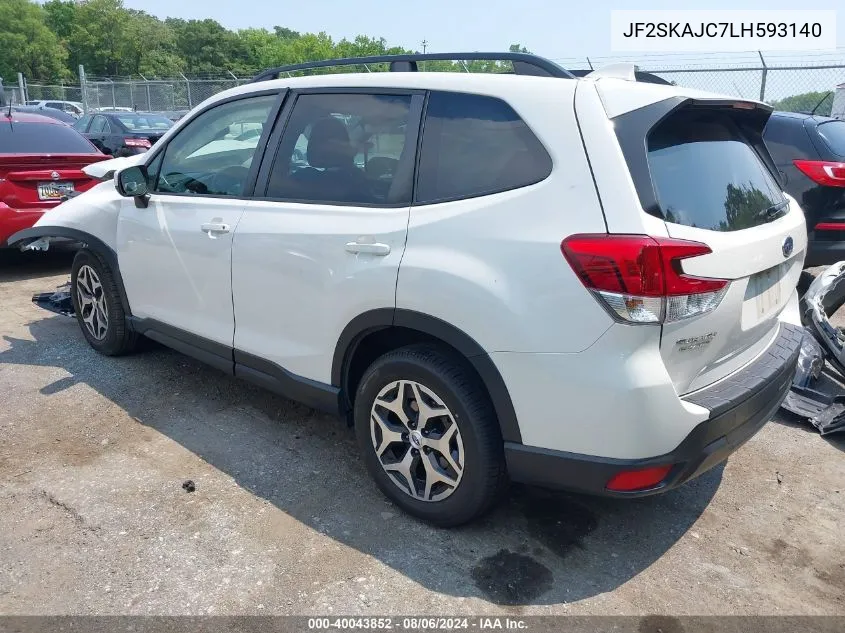 2020 Subaru Forester Premium VIN: JF2SKAJC7LH593140 Lot: 40043852