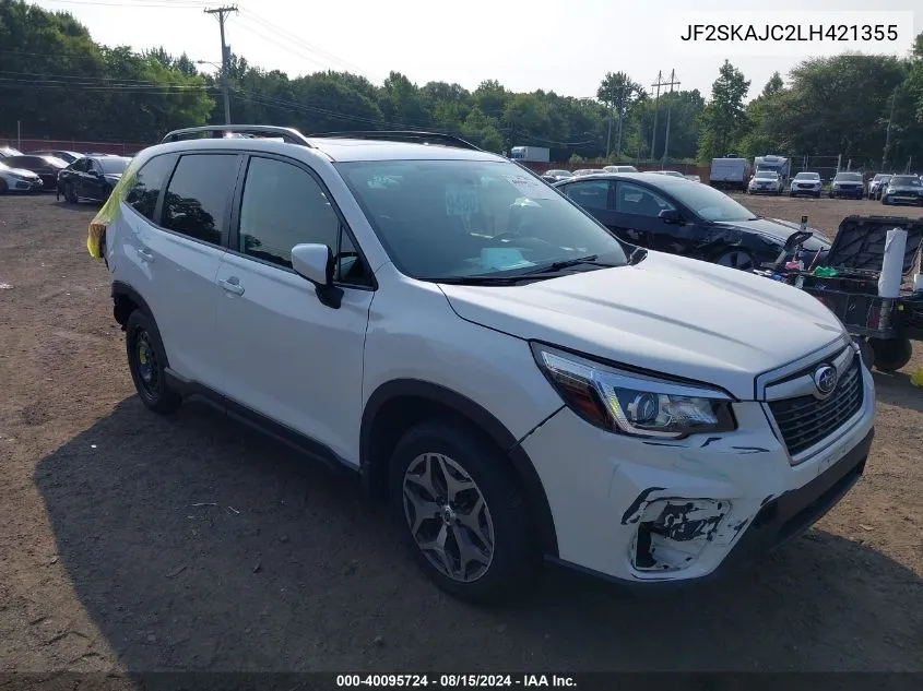 2020 Subaru Forester Premium VIN: JF2SKAJC2LH421355 Lot: 40095724