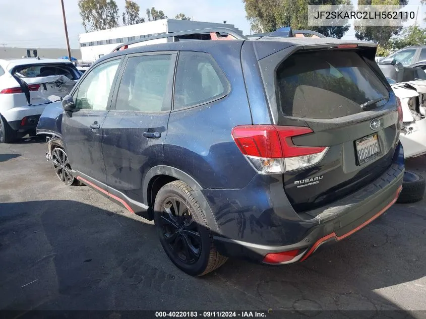 2020 Subaru Forester Sport VIN: JF2SKARC2LH562110 Lot: 40220183