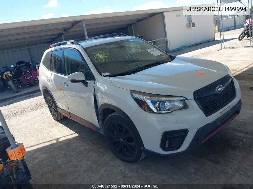 2020 Subaru Forester Sport VIN: JF2SKARC2LH499994 Lot: 40321592