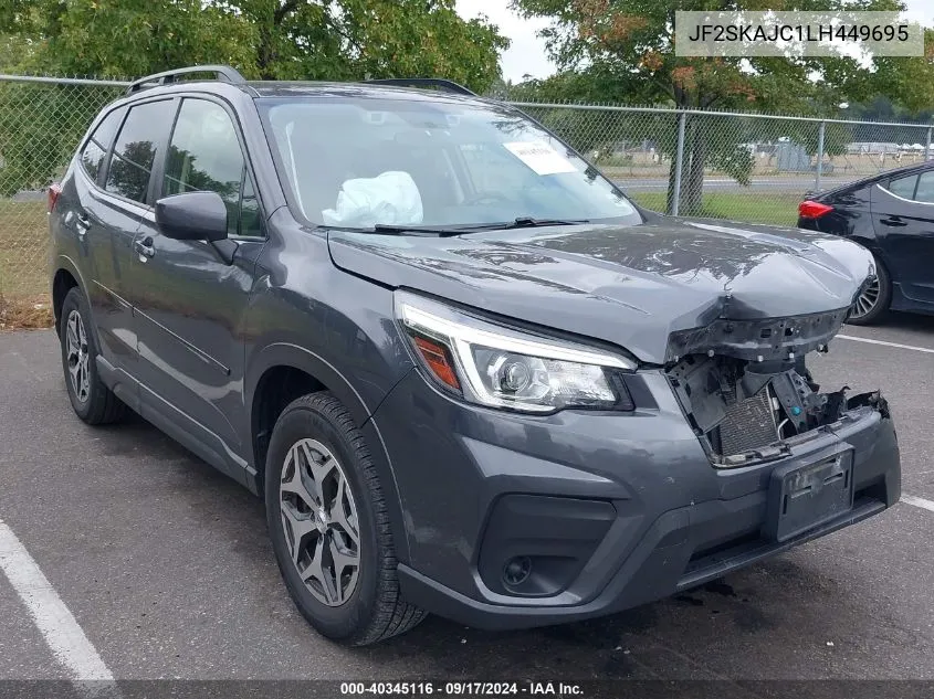 2020 Subaru Forester Premium VIN: JF2SKAJC1LH449695 Lot: 40345116