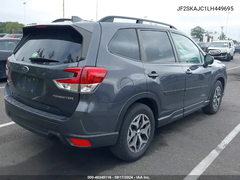 2020 Subaru Forester Premium VIN: JF2SKAJC1LH449695 Lot: 40345116