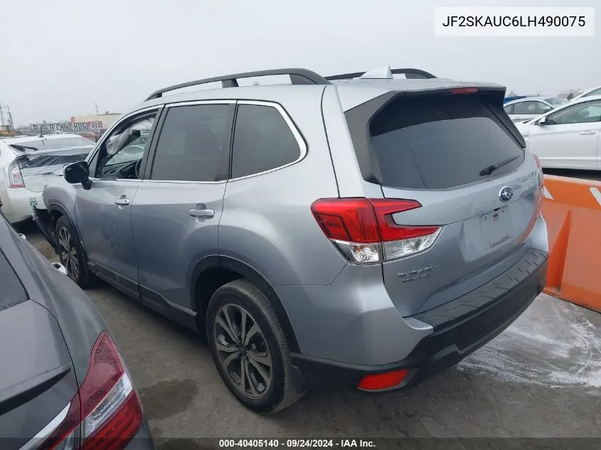 2020 Subaru Forester Limited VIN: JF2SKAUC6LH490075 Lot: 40405140