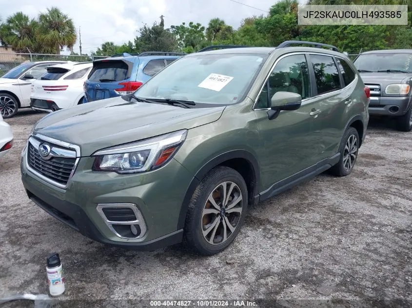 2020 Subaru Forester Limited VIN: JF2SKAUC0LH493585 Lot: 40474827