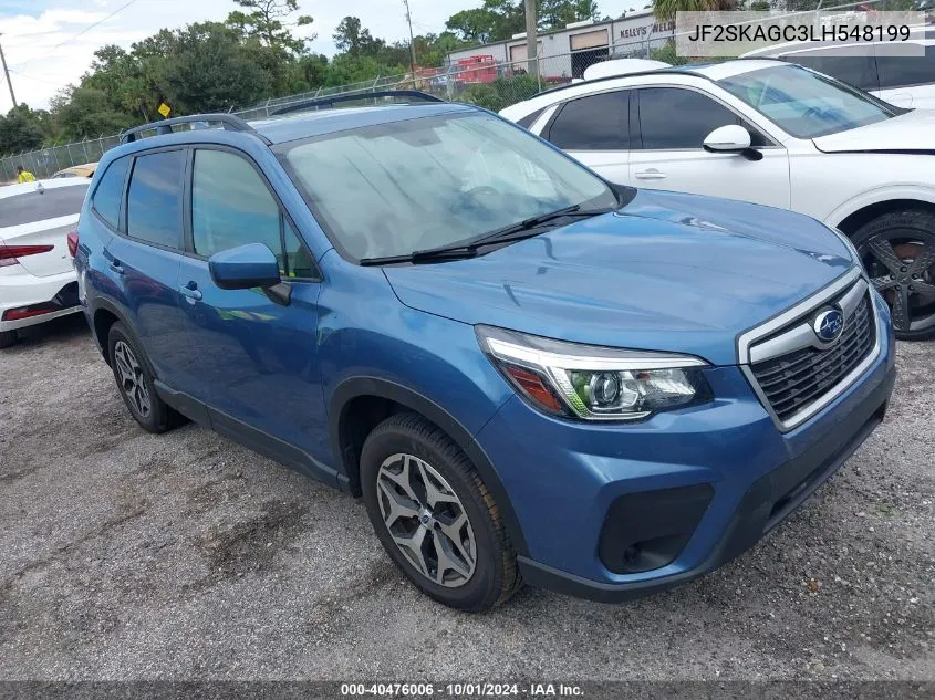 2020 Subaru Forester Premium VIN: JF2SKAGC3LH548199 Lot: 40476006