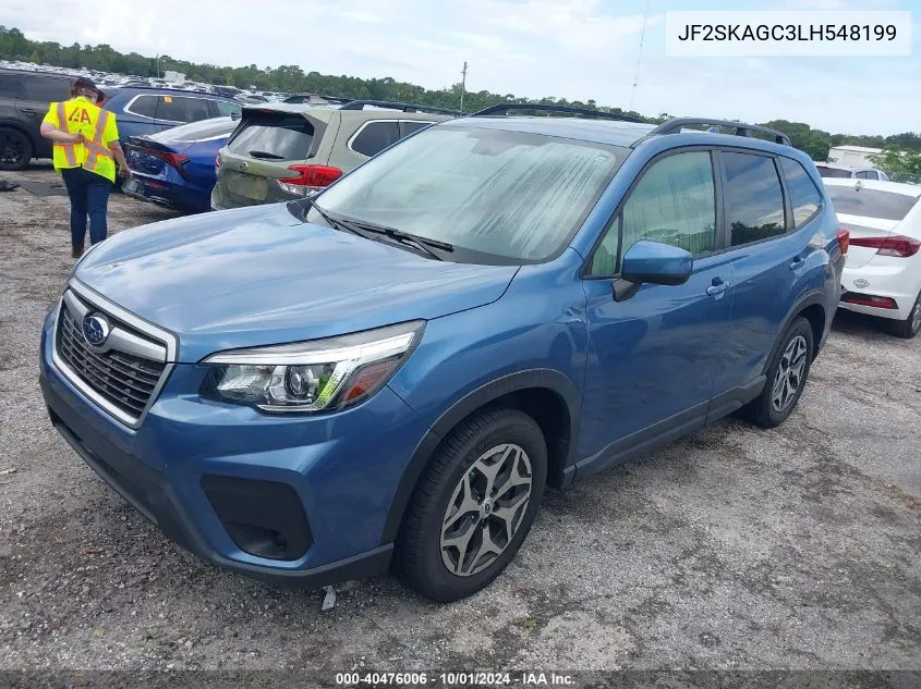 2020 Subaru Forester Premium VIN: JF2SKAGC3LH548199 Lot: 40476006