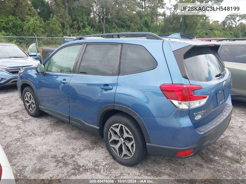 2020 Subaru Forester Premium VIN: JF2SKAGC3LH548199 Lot: 40476006