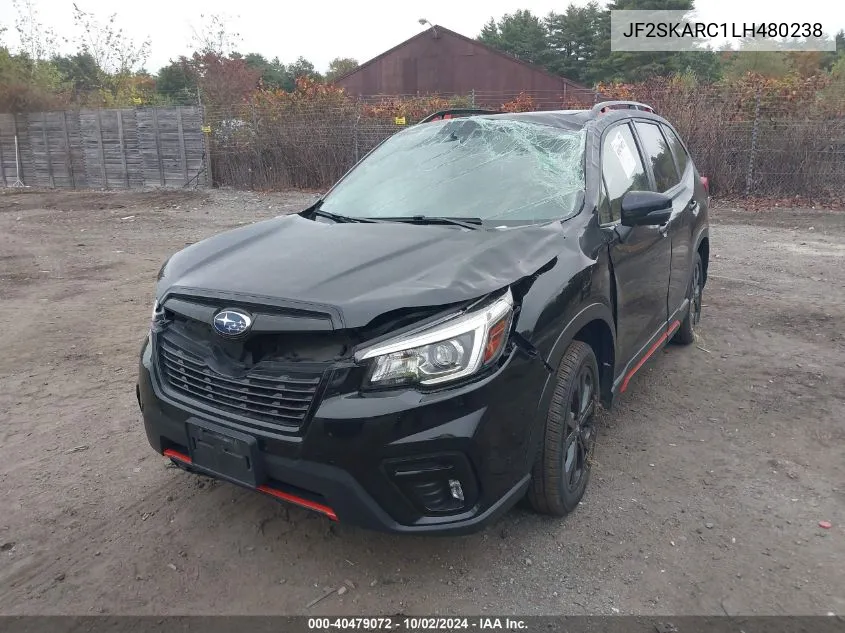 2020 Subaru Forester Sport VIN: JF2SKARC1LH480238 Lot: 40479072