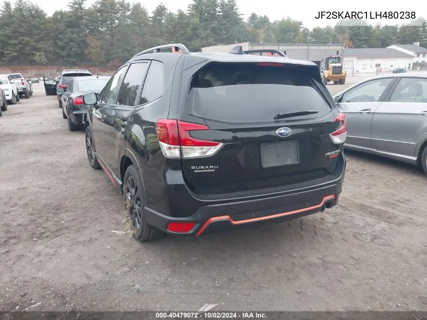 2020 Subaru Forester Sport VIN: JF2SKARC1LH480238 Lot: 40479072