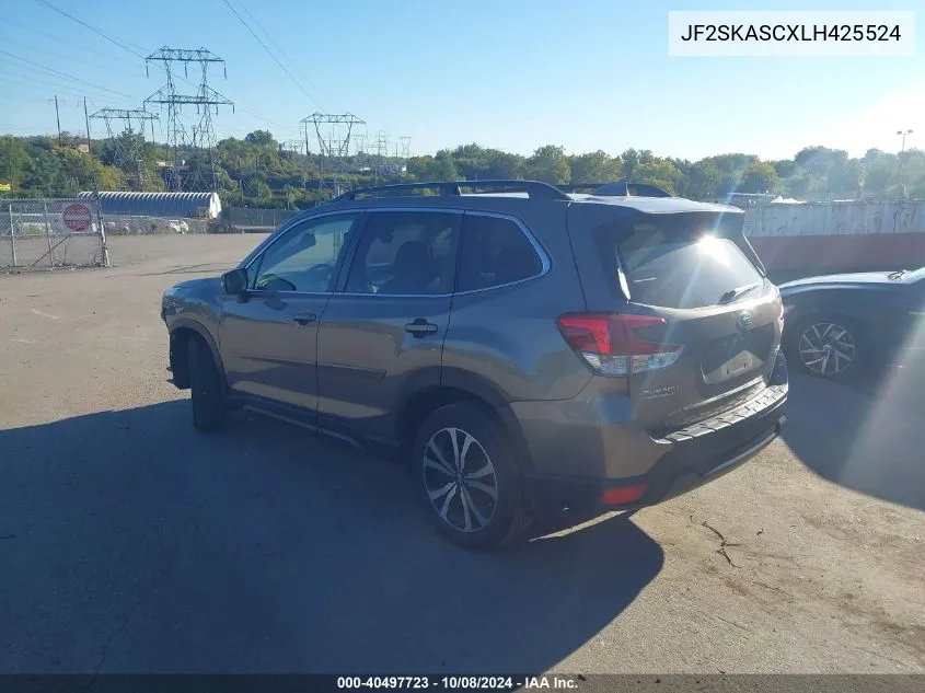 2020 Subaru Forester Limited VIN: JF2SKASCXLH425524 Lot: 40497723