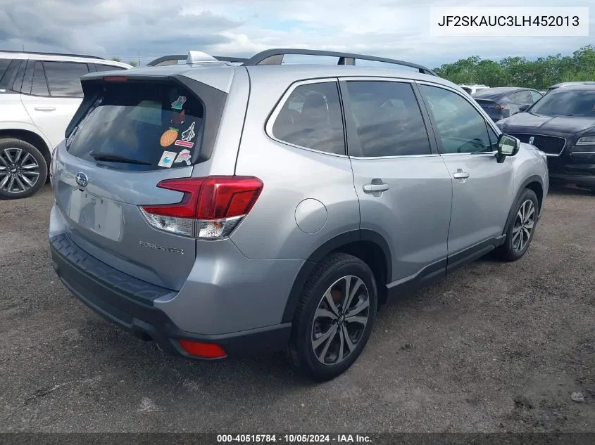 2020 Subaru Forester Limited VIN: JF2SKAUC3LH452013 Lot: 40515784