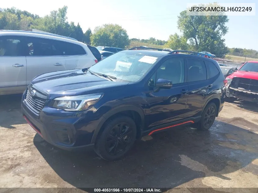 2020 Subaru Forester Sport VIN: JF2SKAMC5LH602249 Lot: 40531566