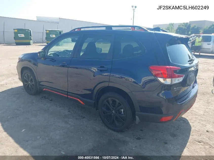 2020 Subaru Forester Sport VIN: JF2SKAMC5LH602249 Lot: 40531566