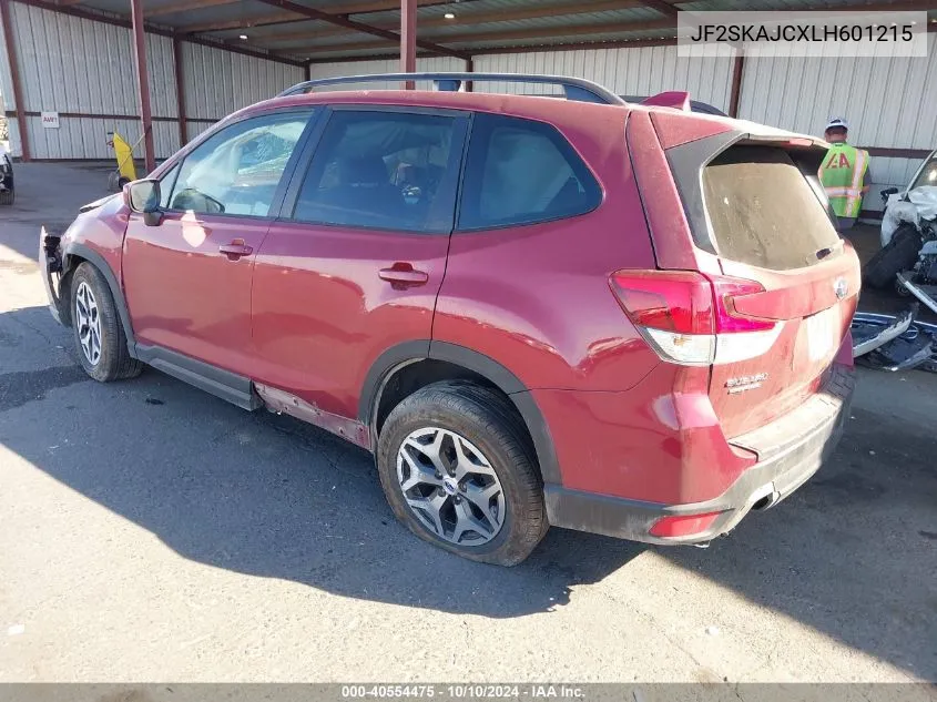 2020 Subaru Forester Premium VIN: JF2SKAJCXLH601215 Lot: 40554475