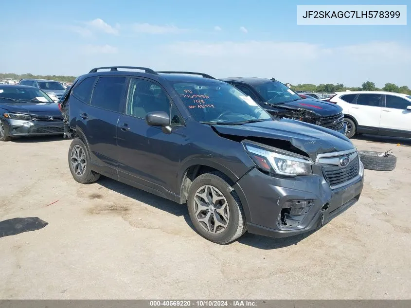 2020 Subaru Forester Premium VIN: JF2SKAGC7LH578399 Lot: 40569220