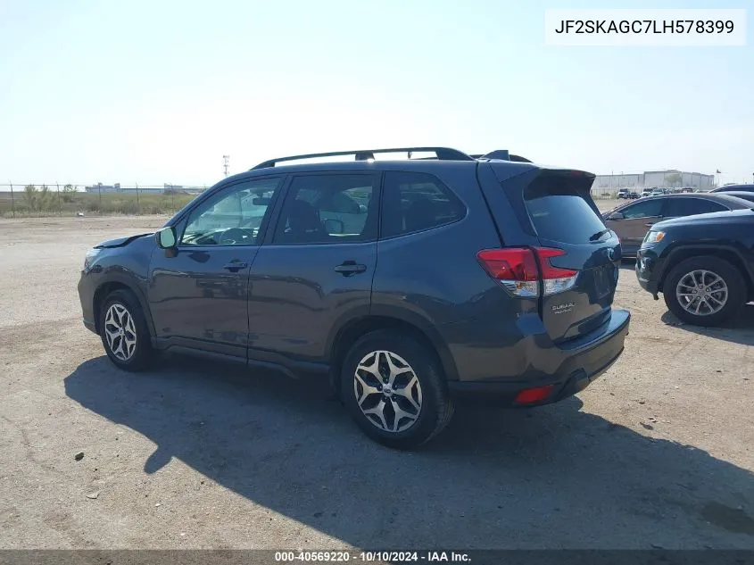 2020 Subaru Forester Premium VIN: JF2SKAGC7LH578399 Lot: 40569220