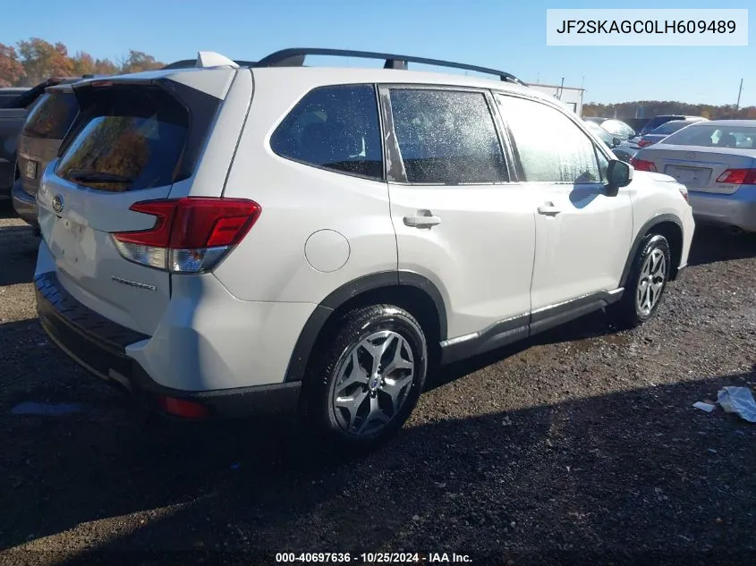 2020 Subaru Forester Premium VIN: JF2SKAGC0LH609489 Lot: 40697636