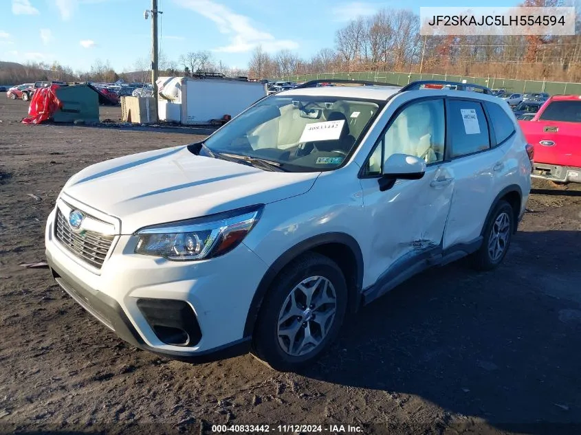 2020 Subaru Forester Premium VIN: JF2SKAJC5LH554594 Lot: 40833442