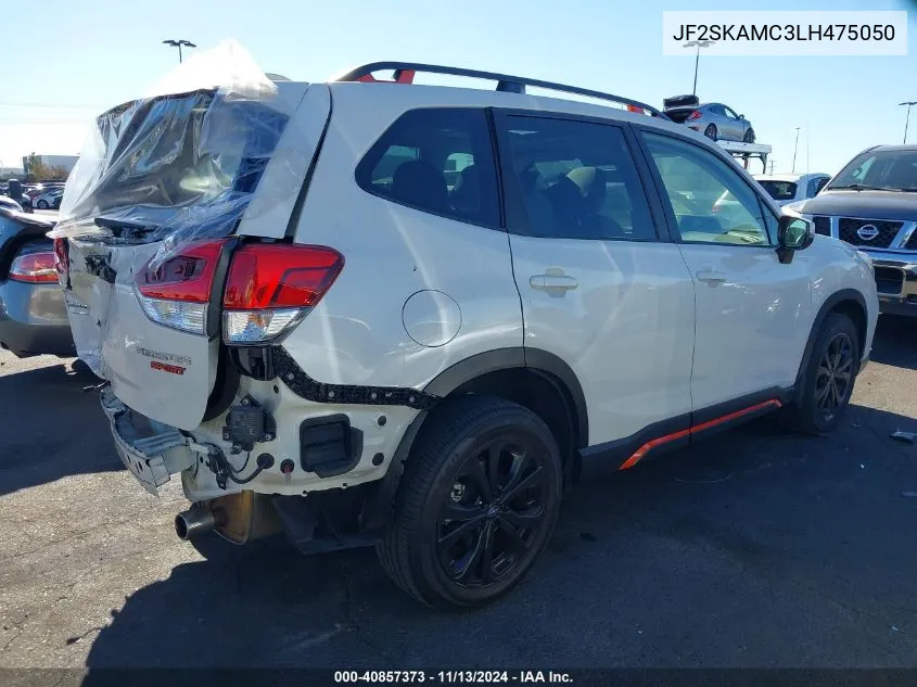 2020 Subaru Forester Sport VIN: JF2SKAMC3LH475050 Lot: 40857373