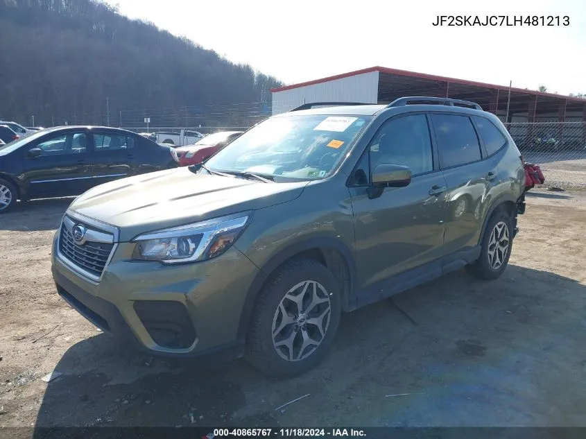 2020 Subaru Forester Premium VIN: JF2SKAJC7LH481213 Lot: 40865767