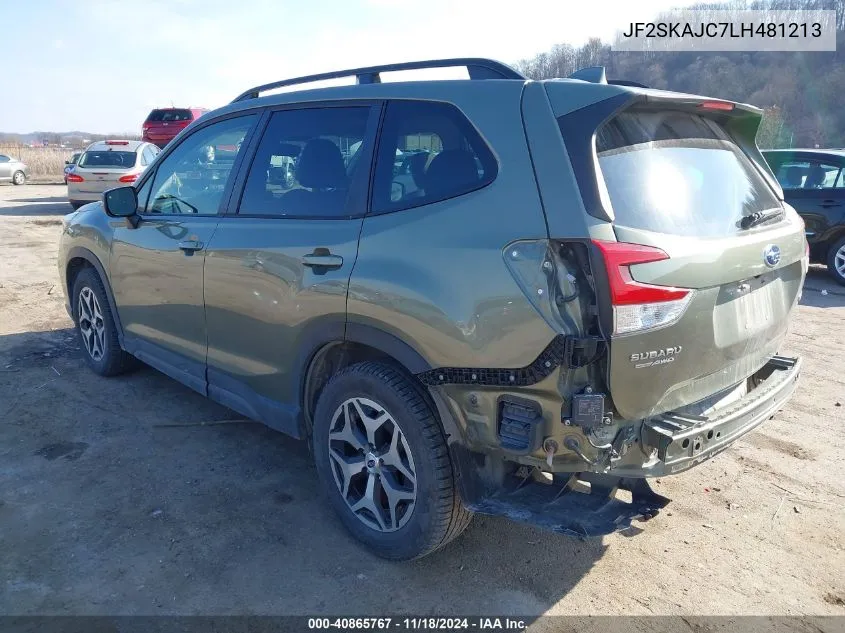 2020 Subaru Forester Premium VIN: JF2SKAJC7LH481213 Lot: 40865767