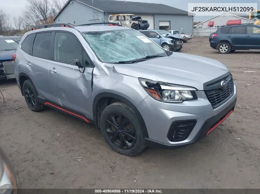 2020 Subaru Forester Sport VIN: JF2SKARCXLH512099 Lot: 40904986