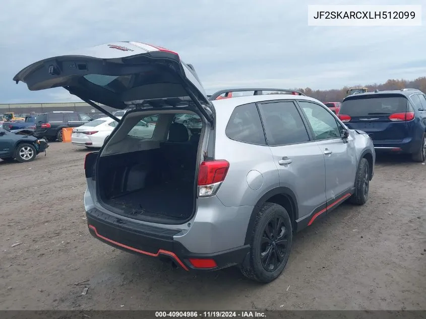 2020 Subaru Forester Sport VIN: JF2SKARCXLH512099 Lot: 40904986