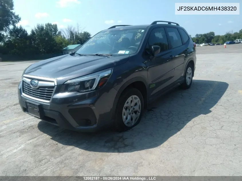 2021 Subaru Forester VIN: JF2SKADC6MH438320 Lot: 12082187