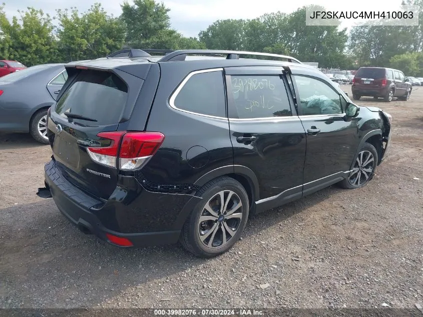 2021 Subaru Forester Limited VIN: JF2SKAUC4MH410063 Lot: 39982076