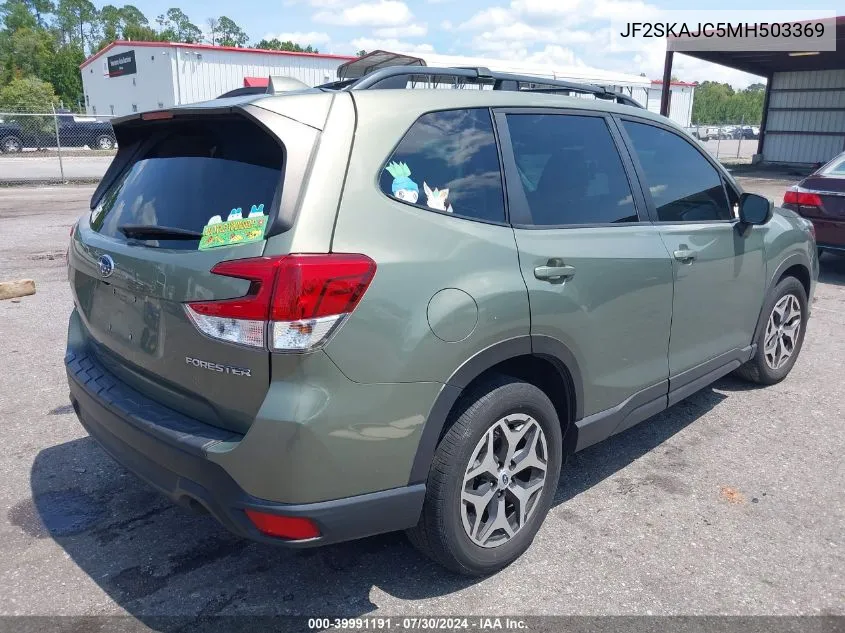 2021 Subaru Forester Premium VIN: JF2SKAJC5MH503369 Lot: 39991191