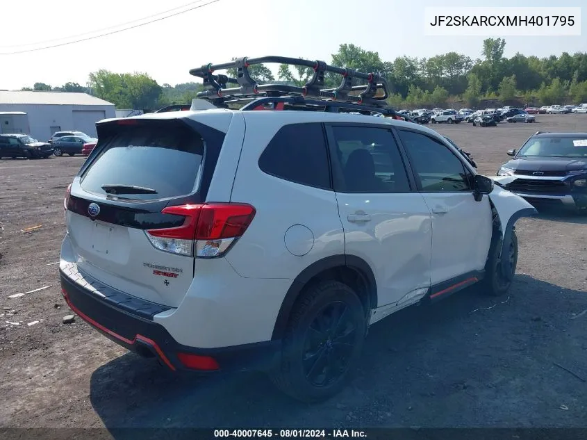 JF2SKARCXMH401795 2021 Subaru Forester Sport