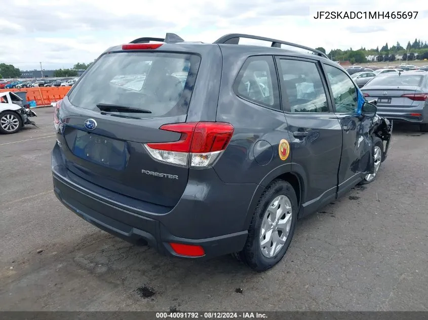 2021 Subaru Forester VIN: JF2SKADC1MH465697 Lot: 40091792