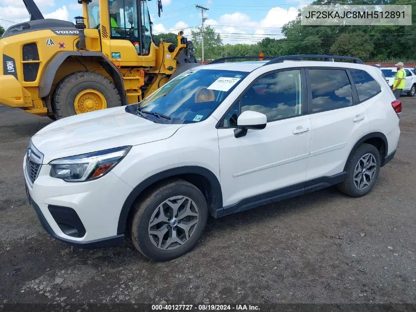 2021 Subaru Forester Premium VIN: JF2SKAJC8MH512891 Lot: 40127727