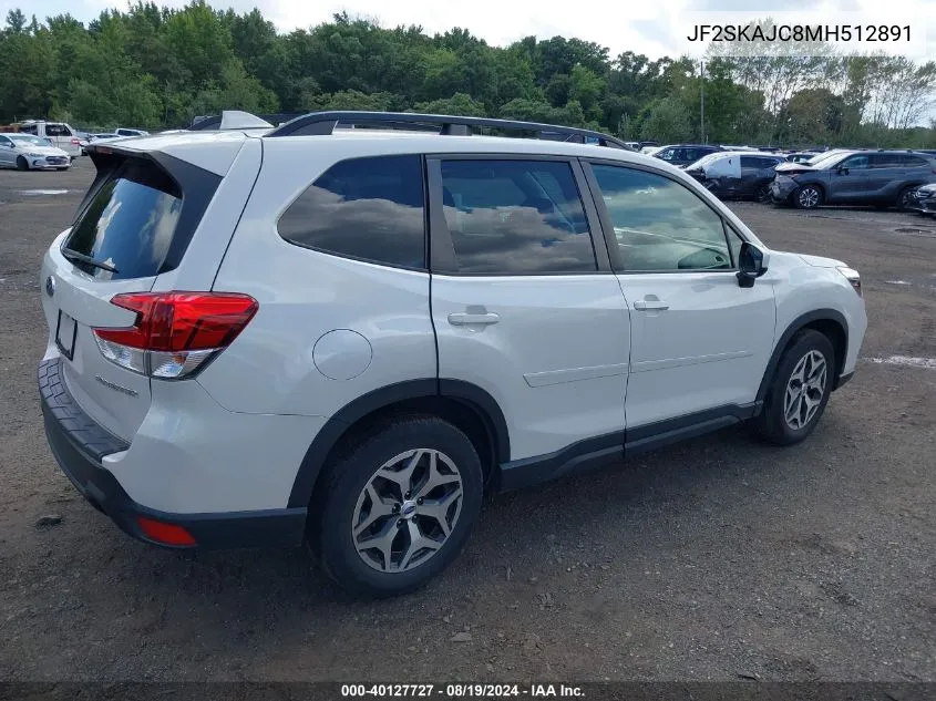 2021 Subaru Forester Premium VIN: JF2SKAJC8MH512891 Lot: 40127727