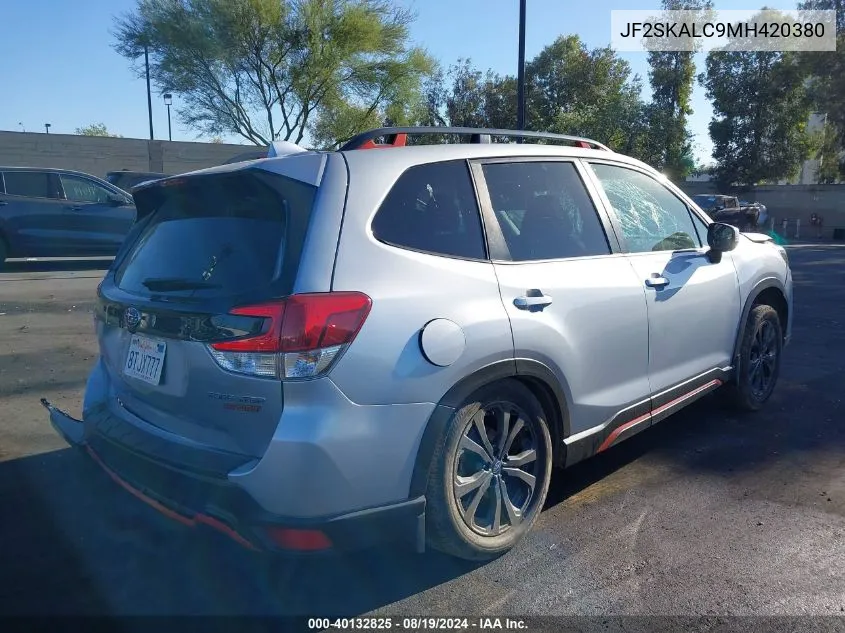 2021 Subaru Forester Sport VIN: JF2SKALC9MH420380 Lot: 40132825