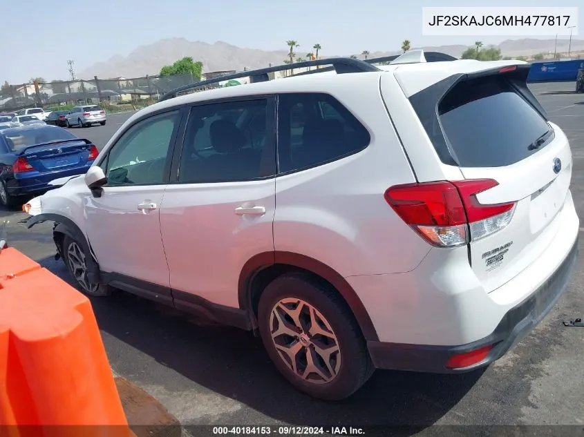 2021 Subaru Forester Premium VIN: JF2SKAJC6MH477817 Lot: 40184153