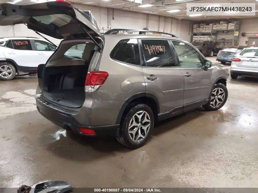 2021 Subaru Forester Premium VIN: JF2SKAFC7MH438243 Lot: 40198887