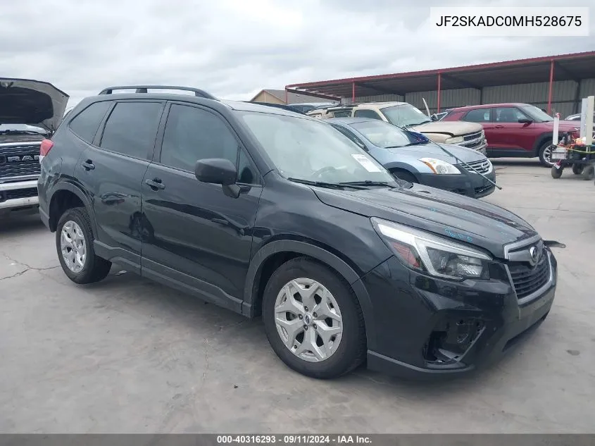 2021 Subaru Forester VIN: JF2SKADC0MH528675 Lot: 40316293