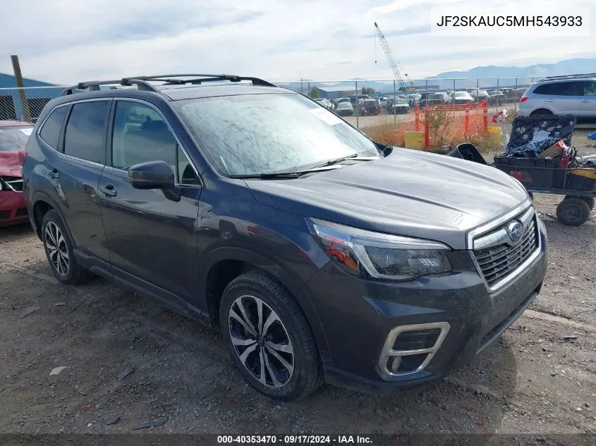 2021 Subaru Forester Limited VIN: JF2SKAUC5MH543933 Lot: 40353470