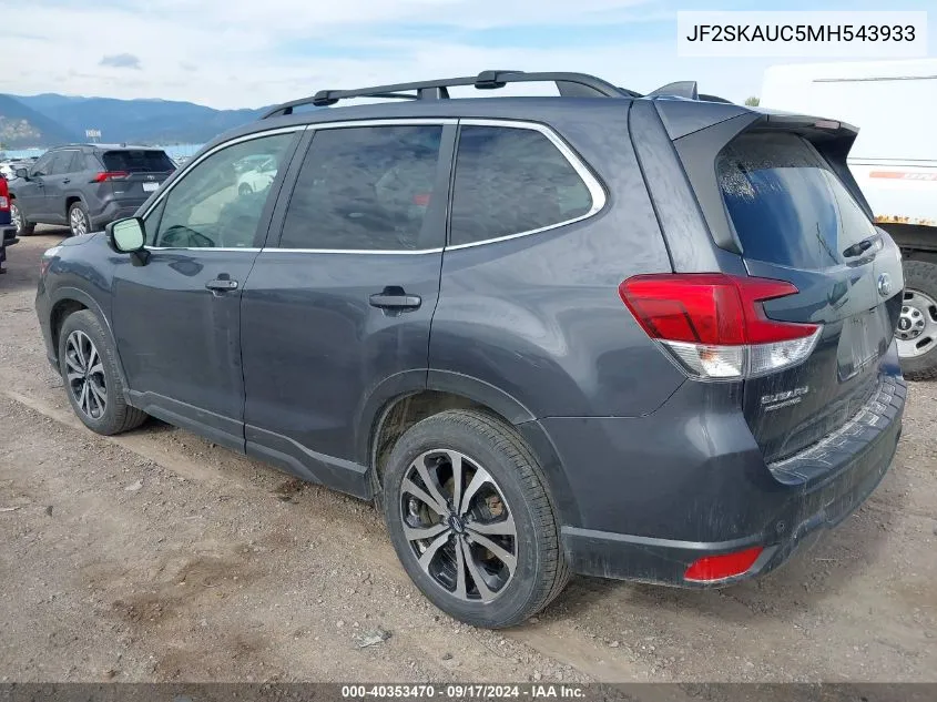 2021 Subaru Forester Limited VIN: JF2SKAUC5MH543933 Lot: 40353470