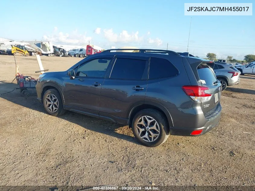 JF2SKAJC7MH455017 2021 Subaru Forester Premium