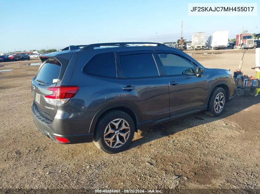 JF2SKAJC7MH455017 2021 Subaru Forester Premium