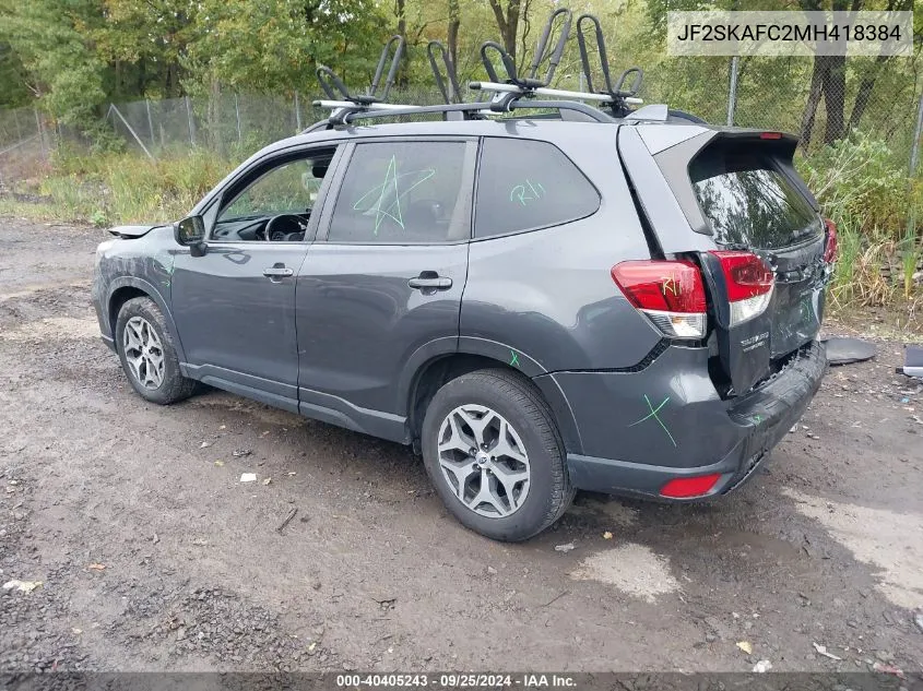 2021 Subaru Forester Premium VIN: JF2SKAFC2MH418384 Lot: 40405243