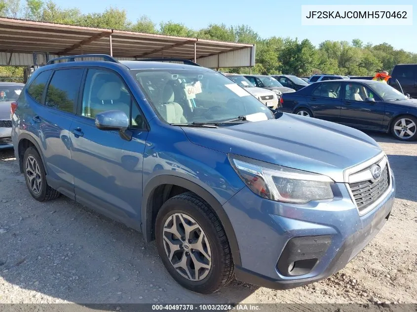 2021 Subaru Forester Premium VIN: JF2SKAJC0MH570462 Lot: 40497378