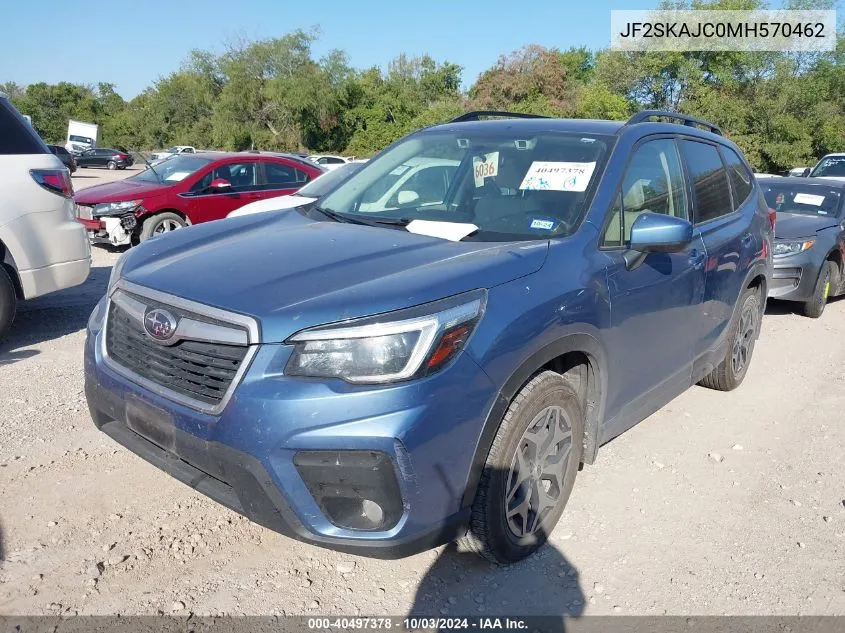 2021 Subaru Forester Premium VIN: JF2SKAJC0MH570462 Lot: 40497378