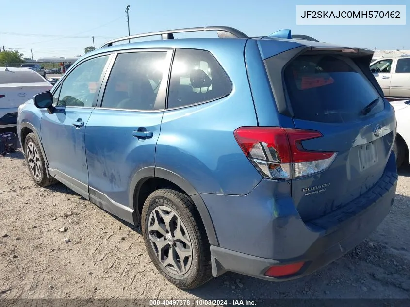 2021 Subaru Forester Premium VIN: JF2SKAJC0MH570462 Lot: 40497378