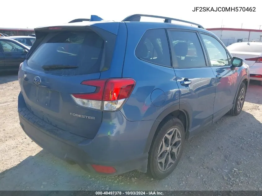 2021 Subaru Forester Premium VIN: JF2SKAJC0MH570462 Lot: 40497378